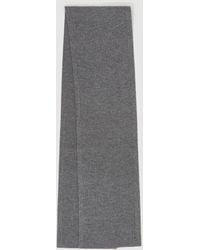 Reiss - Chesterfield - Mid Grey Melange Ribbed Merino Scarf, One - Lyst
