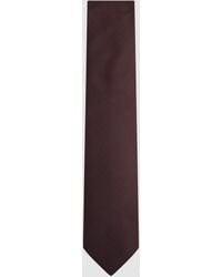 Reiss - Ceremony - Burgundy Ceremony Textured Silk Tie, One - Lyst