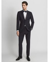 Reiss - Poker - Navy Modern Fit Tuxedo Trousers, 30w X 31l (uk 30 R) - Lyst