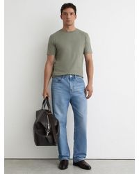 Reiss - Bless - Dark Sage Cotton-jersey Crew Neck T-shirt, Xxl - Lyst