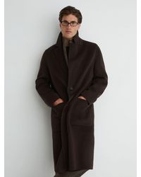 Reiss - Wool-Blend Blindseam Relaxed-Fit Coat - Lyst