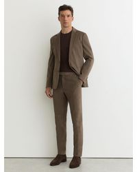 Reiss - Brushed Twill Tailored-Fit Trousers - Lyst