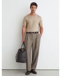 Reiss - Count - Sand Air-water Cotton Tailored-fit T-shirt, S - Lyst