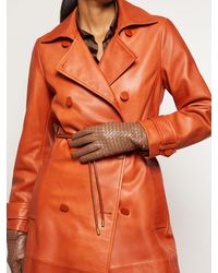 Reiss - Woven Leather Gloves, S & M - Lyst