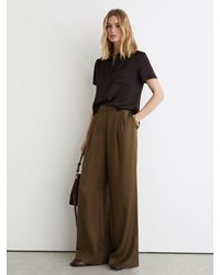 Reiss - Silk Half-Button Short-Sleeve Shirt - Lyst