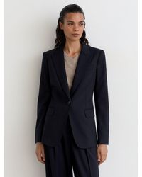 Reiss - Petite Wool-Blend Single-Breasted Suit Blazer - Lyst
