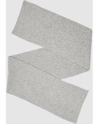 Reiss - Metcalf - Atelier Soft Grey Melange Atelier Cashmere-blend Flecked Scarf, One - Lyst