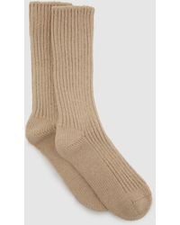 Reiss - Rib-Knit Socks With Cashmere - Lyst