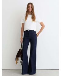 Reiss - Stretch-Cotton Ribbed-Neck T-Shirt - Lyst