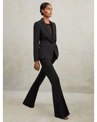Reiss - Haisley - Black Wool-blend Tailored Flared Suit Trousers, Us 10 - Lyst