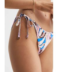 Reiss - Thia - Multi Thia Abstract Print Side Tie Bikini Bottoms, Us 8 - Lyst