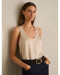 Reiss - Silk-Front Cami Top - Lyst