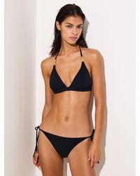 Reiss - Triangle Halter Neck Bikini Top - Lyst