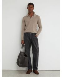 Reiss - Relaxed Straight-Leg Stonewashed Jeans - Lyst