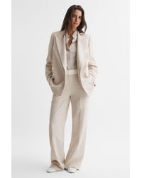 Reiss - Maya - Neutral Tailored Fit Single Breasted Suit Blazer - Lyst