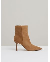 Reiss - Seamed Suede Ankle Boots - Lyst