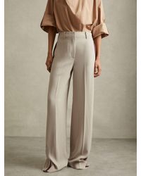 Reiss - Side Stripe Wide Leg Trousers - Lyst