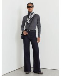 Reiss - Petite Cotton-Lyocell Wide-Leg Jeans - Lyst