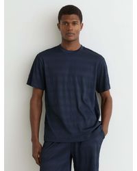 Reiss - Textured-Wave Relaxed-Fit T-Shirt - Lyst