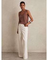 Reiss - Silk-Front Cami Top - Lyst
