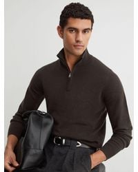 Reiss - Cashmere Half-Zip Jumper - Lyst