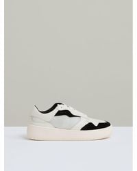 Reiss - Leather And Mesh Platform Trainers - Lyst