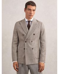 Reiss - Peak Herringbone Jacket - Lyst