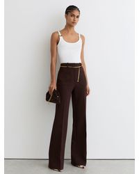 Reiss - Camel Stretch-Cotton Hardware-Detail Vest - Lyst