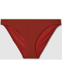 Calvin Klein - Calvin Dark Magma Red Underwear Ribbed Bikini Bottoms - Lyst