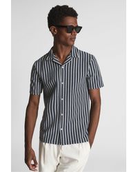 Reiss Synthetic Tipped Cuban Collar 