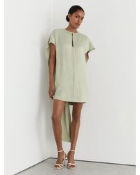 Reiss - Satin Cape-Detail Mini Dress - Lyst