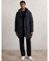 Reiss - Longline Quilted Puffer Jacket - Lyst