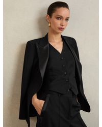Reiss - Atelier Wool-Blend Tuxedo Waistcoat - Lyst