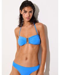 Reiss - Carina - Blue Removable-strap Bandeau Bikini Top, Us 8 - Lyst