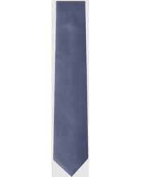 Reiss - Ceremony - Airforce Blue Textured Silk Tie, One - Lyst