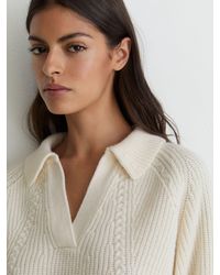 Reiss - Wool-Cashmere Cable-Knit Detail Jumper - Lyst