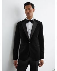 Reiss - Ace Tailored Fit Velvet Single-Breasted Blazer - Lyst