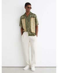 Reiss - Paisley-Print Cuban-Collar Shirt - Lyst