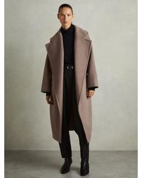 Reiss - Petite Wool-Blend Blindseam Coat - Lyst