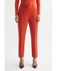 Reiss - Celia - Orange Slim Fit Wool Blend Suit Trousers - Lyst