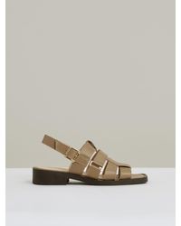 Reiss - Marlie - Tan Leather Fisherman Sandals, Us 7 (uk 5) - Lyst