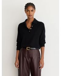 Reiss - Wool-Cashmere Half-Button Jumper - Lyst