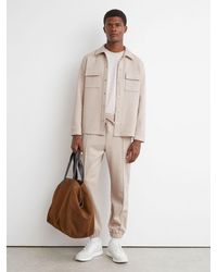 Reiss - Trouser Herringbone Cuffed Drawstring Joggers - Lyst