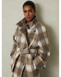 Reiss - Wool Blend Double Breasted Coat - Lyst
