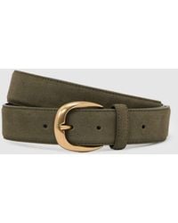 Reiss - Pierce Curved-Buckle Belt - Lyst
