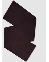 Reiss - Heidi - Burgundy Wool-cashmere Lightweight Scarf, One - Lyst