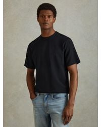 Reiss - Wick Textured Crew-neck T-shirt - Lyst