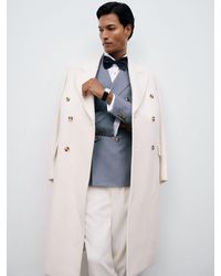 Reiss - Wool-Blend Double-Breasted Overcoat - Lyst