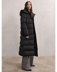 Reiss - Colette Belted-Waist Hooded Puffer Coat - Lyst