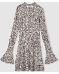 TG Botanical Ruth Ruched Cotton Mini Dress in Green | Lyst